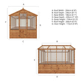 8 x 6 wooden greenhouse
