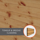 3 x 7 Tongue & Groove Apex Roof Bike Store