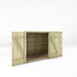 Pent roof wooden bike shed 3 x 6