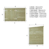 Pent roof wooden bike shed 3 x 6