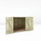 Pent roof wooden bike shed 4 x 6