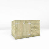 Pent roof wooden bike shed 4 x 6