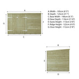 Pent roof wooden bike shed 4 x 6