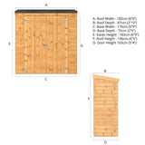6 x 2'6 Tongue & Groove Pent Storage Shed