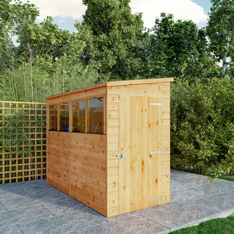 8 x 4 Shiplap Pent Shed - Windows or Windowless