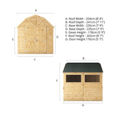 8 x 8 Shiplap Dutch Barn Shed