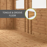 3 x 7 Tongue & Groove Apex Roof Bike Store