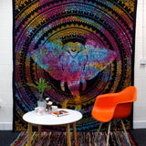 Cotton double bedspread /wall hanging - Elephant