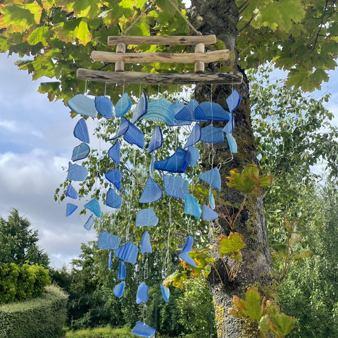 Glass windchime - all blue