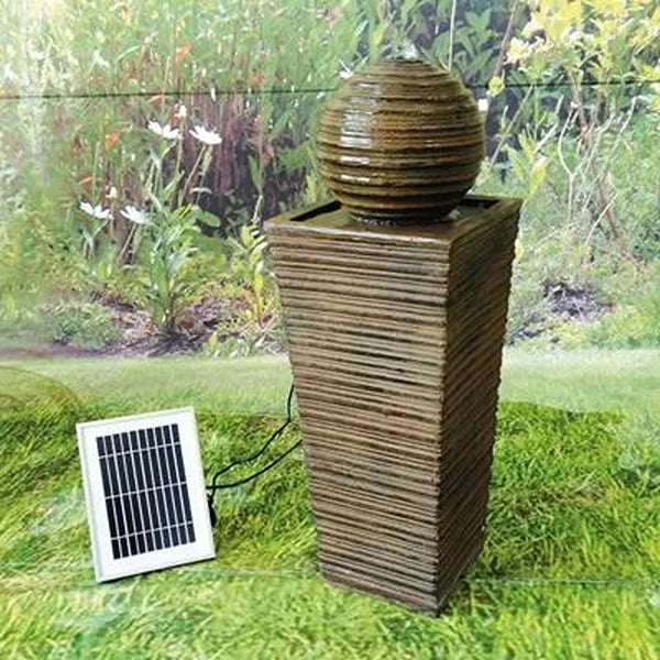 Solar water feature - Sphere and Column