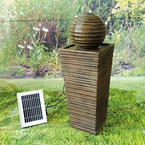Solar water feature - Sphere and Column