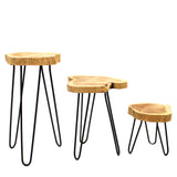 Wooden plant stands (set of 3)
