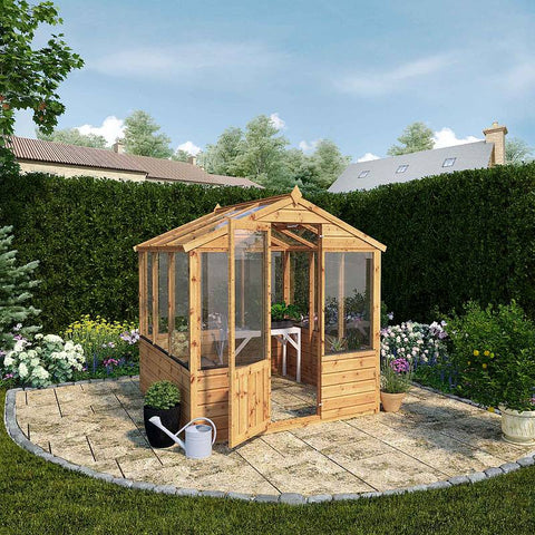 6 x 6 wooden greenhouse