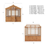 6 x 6 Wooden Greenhouse