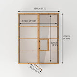 8 x 6 wooden greenhouse