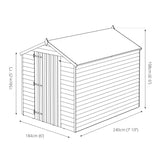 8 x 6 Overlap Garden Shed - Windows / Windowless