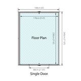 8 x 6 Overlap Garden Shed - Windows / Windowless