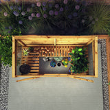 Wooden wall greenhouse